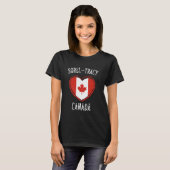 Canada Vlag Hart Sorel-Tracy Stad T-shirt (Voorkant volledig)