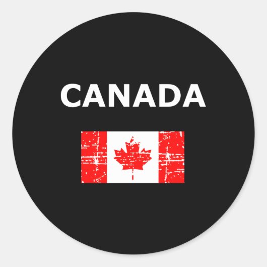 Canada Vlag Het Canadese esdoornblad Ronde Sticker (Voorkant)