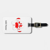Canada Vlag Hond Paw Print Bagagelabel (Voorkant horizontaal)