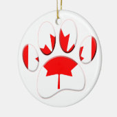 Canada Vlag Hond Paw Print Keramisch Ornament (Links)