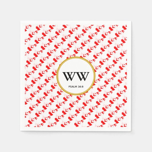 CANADA VLAG Huwelijk Verjaardag Erfgoed Feest Servet (Voorkant)