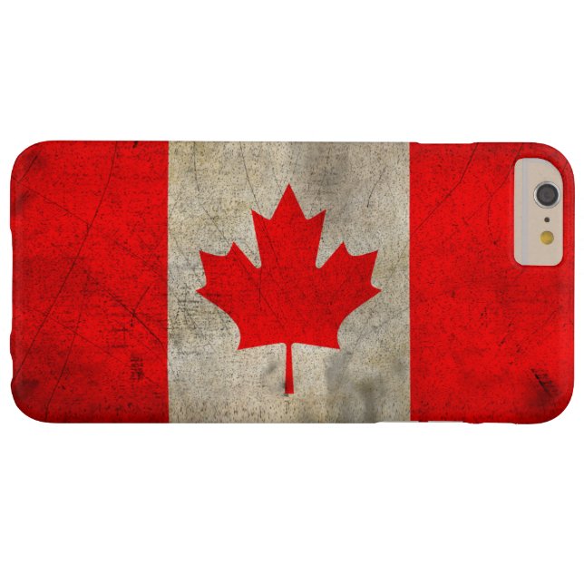 Canada vlag in Grunge Case-Mate iPhone Case (Achterkant Horizontaal)