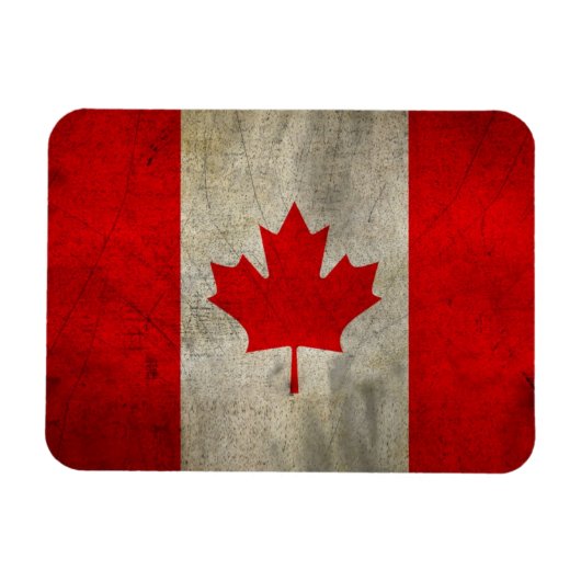 Canada vlag in Grunge Magneet (Horizontaal)