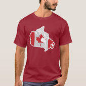 Canada Vlag Kaart Iconisch Rode T-Shirt (Voorkant)