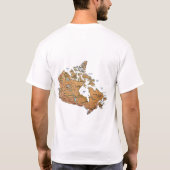 Canada Vlag + Kaart + Tekst T-shirt (Achterkant)