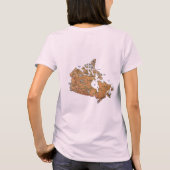 Canada Vlag + Kaart + Tekst T-shirt (Achterkant)