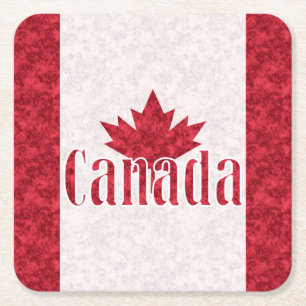 Canada, vlag kartonnen onderzetters