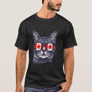 Canada Vlag Kat Canadese Trots Zonnebril Canada Ka T-shirt