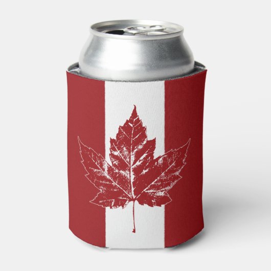 Canada Vlag Koeler Retro Canada Maple Leaf Koeler (Blikje Voorkant)