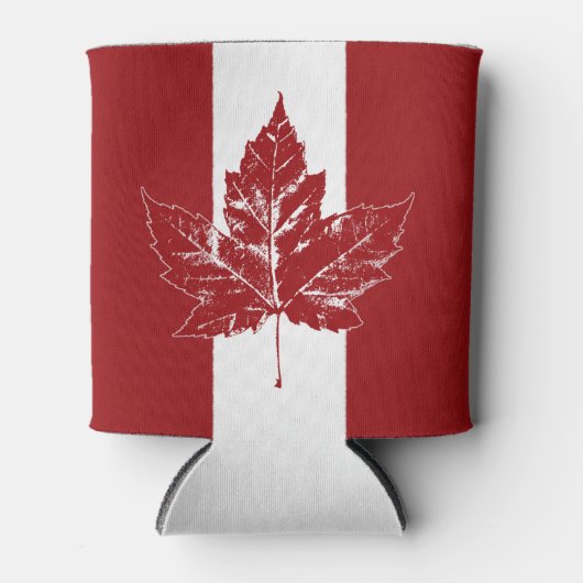 Canada Vlag Koeler Retro Canada Maple Leaf Koeler (Voorkant)