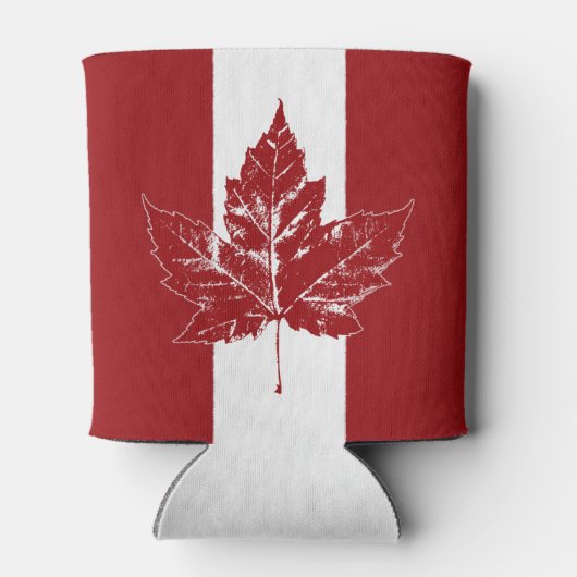Canada Vlag Koeler Retro Canada Maple Leaf Koeler (Achterkant)
