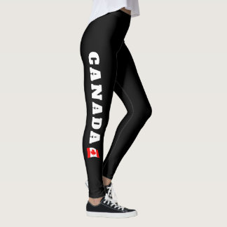 Canada Vlag Leggings - Esdoornblad Dames Kousen