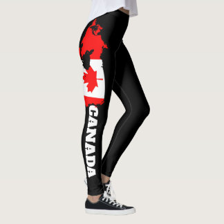 Canada Vlag Leggings - Esdoornblad Ontwerp