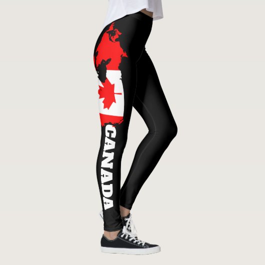 Canada Vlag Leggings - Esdoornblad Ontwerp (Rechts)