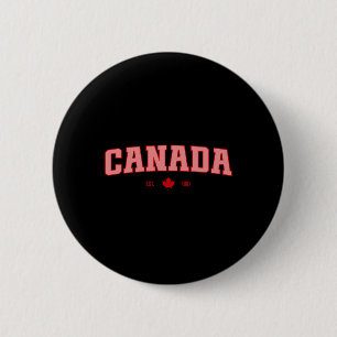 Canada Vlag Liefde Retro Canada Dag Esdoornblad Es Ronde Button 5,7 Cm