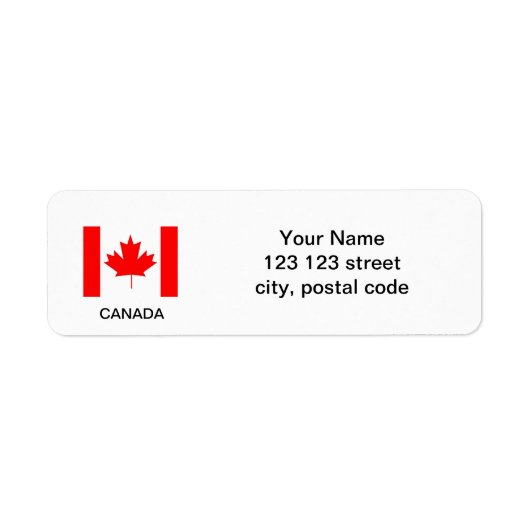 Canada vlag, maak je eigen vlag labels (Voorkant)