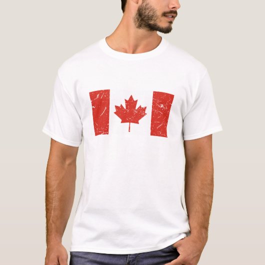 Canada Vlag Mannen T-shirt (Voorkant)
