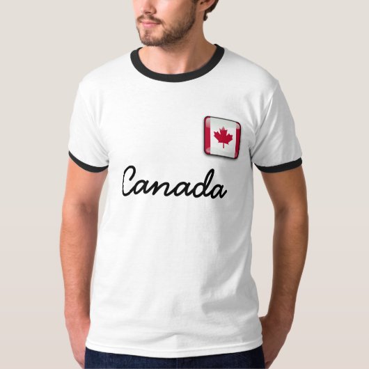 Canada Vlag Mannen T-shirt (Voorkant)