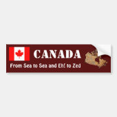 Canada vlag + Map Bumpersticker (Voorkant)