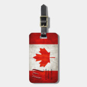 Canada Vlag Maple Leaf Familie Reünie Monogram Bagagelabel (Voorkant verticaal)