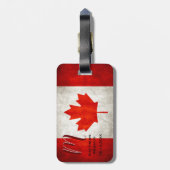 Canada Vlag Maple Leaf Familie Reünie Monogram Bagagelabel (Achterkant verticaal)