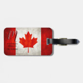 Canada Vlag Maple Leaf Familie Reünie Monogram Bagagelabel (Achterkant horizontaal)