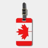 Canada vlag, met naam, adres... bagagelabel (Voorkant verticaal)