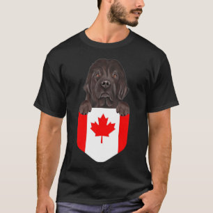 Canada vlag Newfoundland Dog in Pocket T-Shirt