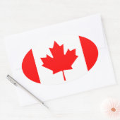 Canada* Vlag Oval Sticker in Europese stijl (Envelop)