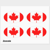 Canada* Vlag Oval Sticker in Europese stijl (Vel)