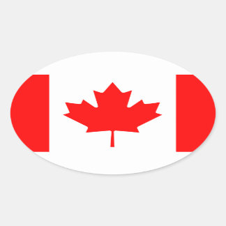 Canada* Vlag Oval Sticker in Europese stijl