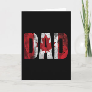 Canada Vlag Papa T-shirt Vintage Vaderdag Daddy Kaart
