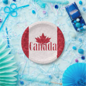 Canada, vlag papieren bordje (Feest)