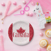 Canada, vlag papieren bordje (Feest)