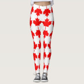 Canada vlag patroon leggings (Voorkant)