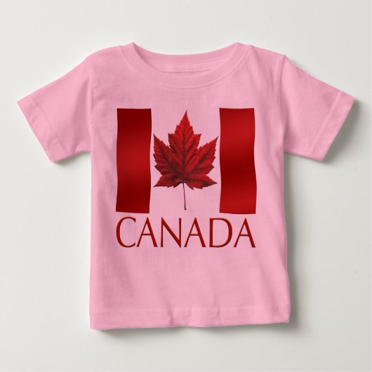 Canada Vlag Peuter T-shirt Canada Baby T-shirt (Voorkant)