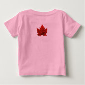 Canada Vlag Peuter T-shirt Canada Baby T-shirt (Achterkant)