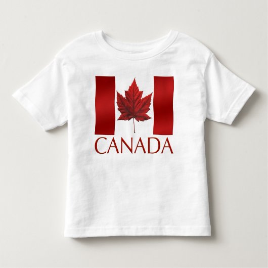 Canada Vlag Peuter T-shirt Canada Baby T-shirt (Voorkant)