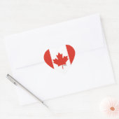 Canada Vlag Prachtige Patriottische Hart Sticker (Envelop)