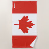 Canada Vlag Prachtige Patriottische Strandlaken (Voorkant)