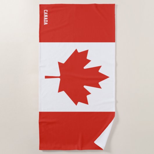 Canada Vlag Prachtige Patriottische Strandlaken (Voorkant)
