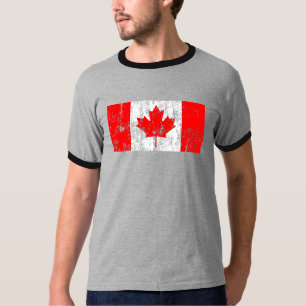 Canada Vlag Ringer T-shirt