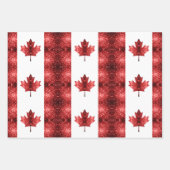 Canada vlag rode snuffelpatroon inpakpapier vel (Voorkant 2)
