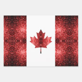 Canada vlag rode snuffelpatroon inpakpapier vel (Voorkant)