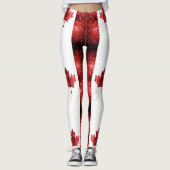 Canada vlag rode snuffelpatroon leggings (Voorkant)