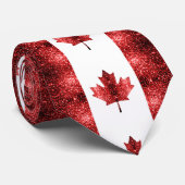 Canada vlag rode snuffelpatroon stropdas (Opgerold)