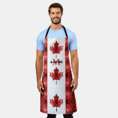 Canada vlag rode snufjes monogram schort (Gedragen)