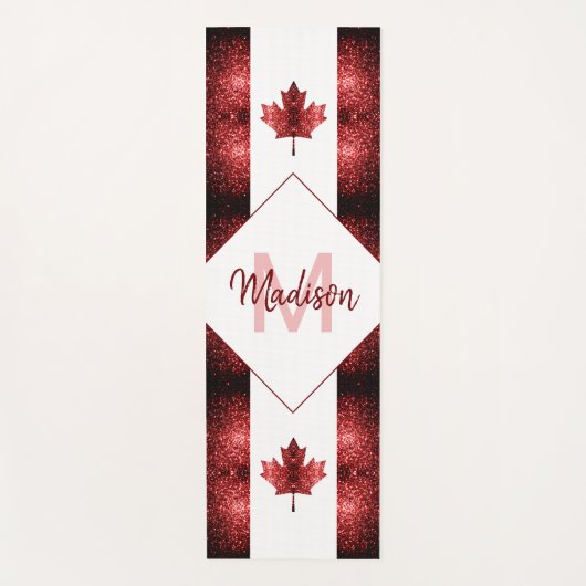 Canada vlag rode snufjes monogram yogamat (Voorkant)