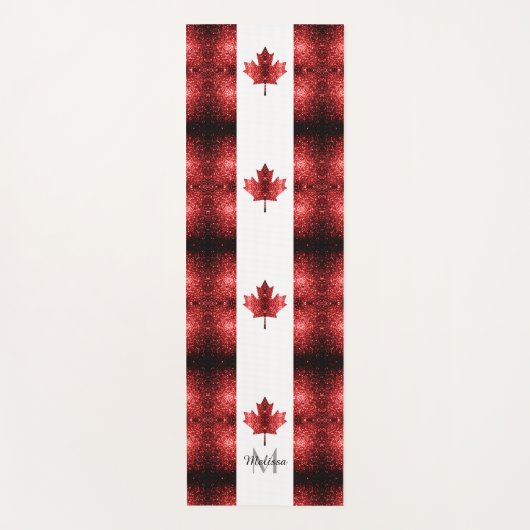 Canada vlag rode snufjes monogram yogamat (Voorkant)