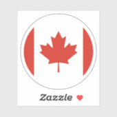 Canada Vlag Ronde Sticker (Vel)